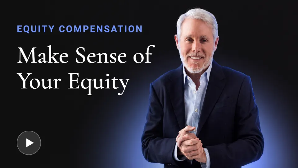 Thumbnail for an equity compensation video with the CEO and founder on camera: Make Sense of Your Equity